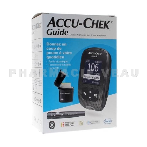 ACCU-CHEK GUIDE Kit Lecteur de Glycémie + stylo autopiqueur FastClix