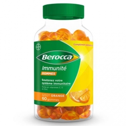 BERROCCA - Gommes Immunité - 60 Gommes Goût Orange