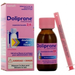 DOLIPRANE 2,4% Sirop Sans Sucre Enfants - 100ml