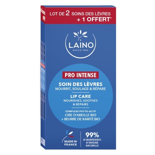 LAINO - Soin des Lèvres Pro Intense 2+1 - 3x4gr