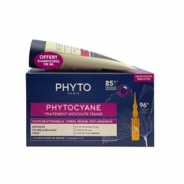 Phyto Paris - Phytocyane Antichute Femme + Shampooing OFFERT - 12x5ml+100ml