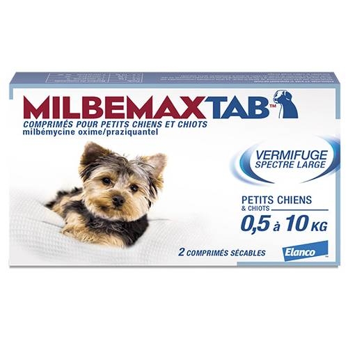 Milbemax Tab Vermifuge chiots et petits chiens (2 comprimés)