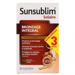 NUTREOV - Sunsublim Bronzage Inrégral Offre 3mois - 90capsules