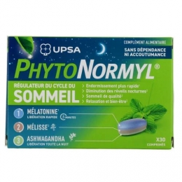 UPSA - PhytoNormyl Régulateur du cycle du sommeil - 30comprimés