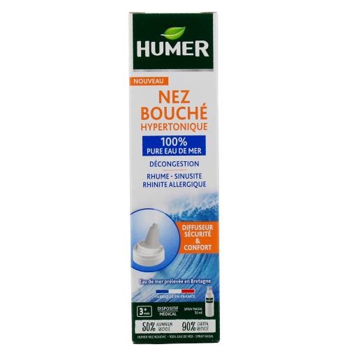 HUMER Spray nasal Nez Bouché Eau de Mer Hypertonique Enfant (spray nasal 50 ml)