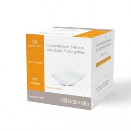 VITADOMIA - Compresses de Gaze Stériles 7,5x7,5cm - 3formats