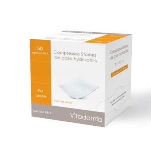 VITADOMIA - Compresses de Gaze Stériles 10x10cm - 3formats