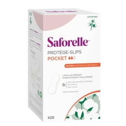 SAFORELLE - Protège-Slips Pocket Coton BIO - x20