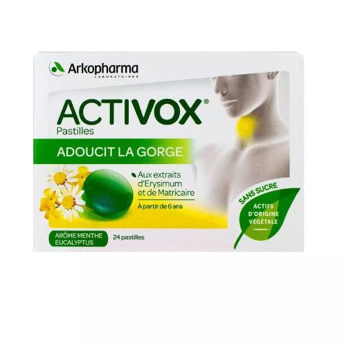 ACTIVOX -  Menthe Eucalyptus Arkopharma - Boite 24 Pastilles à Sucer