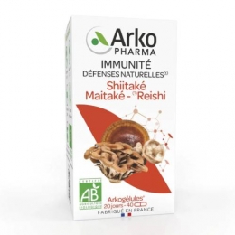 ARKOGELULES - Shiitaké Maitake Reishi BIO - Boite 40 gélules