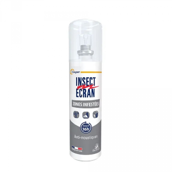 INSECT ECRAN Répulsif Peau Anti Moustiques Zones Infestées spray 100 ml