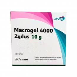 ZYDUS - MACROGOL 4000 10g - Goût Neutre 20 sachets