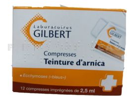 GILBERT Compresses Teinture d'Arnica Boîte de 12