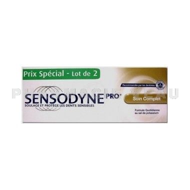 SENSODYNE Pro Dentifrice Soin COMPLET LOT de 2 X 75ml - PROMO