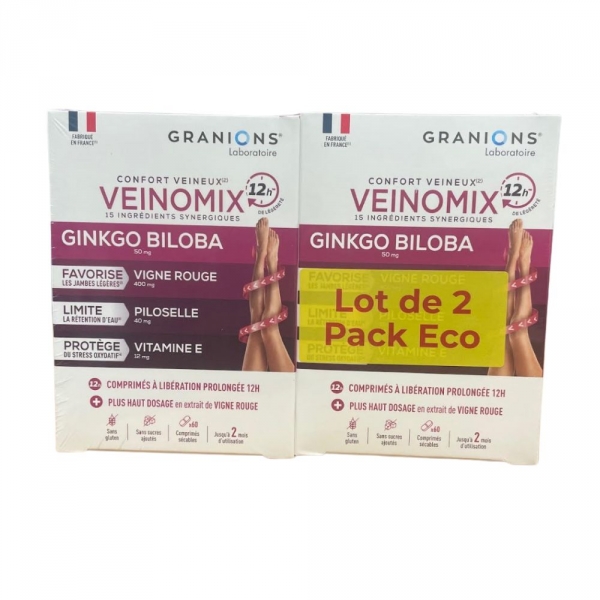 VEINOMIX Granions Jambes légères - 2x60 comprimés