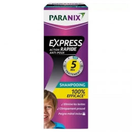 Paranix Express 5mn Shampoing anti-poux + Peigne métal