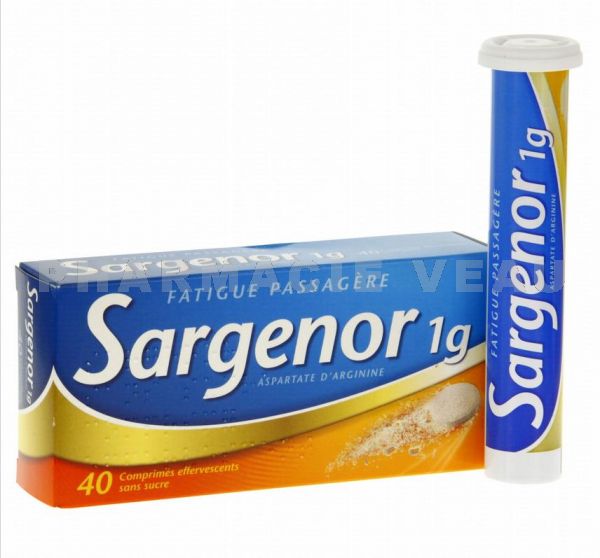 SARGENOR 1G Sans Sucre Boîte de 40 Comprimés à Croquer