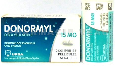 DONORMYL 15mg boîte de 10 comprimés pelliculés