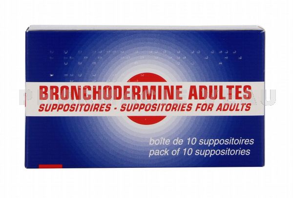 BRONCHODERMINE ADULTE 10 Suppositoires