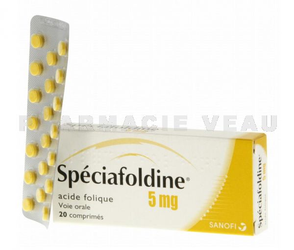 SPECIAFOLDINE 5 mg boîte de 20 comprimés
