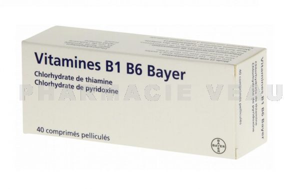 Vitamine B1 + B6 40 comprimés- BAYER