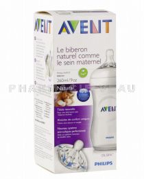 AVENT Natural Biberon 260 ml + Têtine silicone