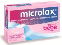 MICROLAX Bébé boite de 4 récipients unidoses de 3 ml