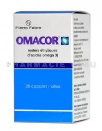 OMACOR Omégas 3 EPA + DHA 1000 mg Boîte 28 Capsules Molle Pierre Fabre