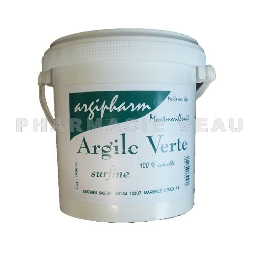 ARGIPHARM - Argile Verte poudre Surfine POT 1Kg 