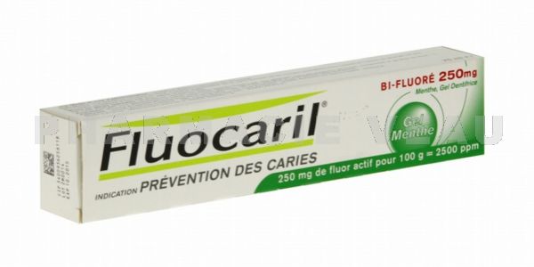FLUOCARIL Bi-fluoré 250 mg Dentifrice GEL Menthe - tube de 75 ml