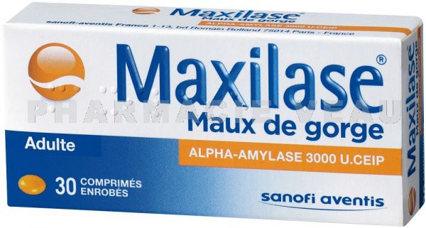 MAXILASE Mal de Gorge boite de 30 comprimés