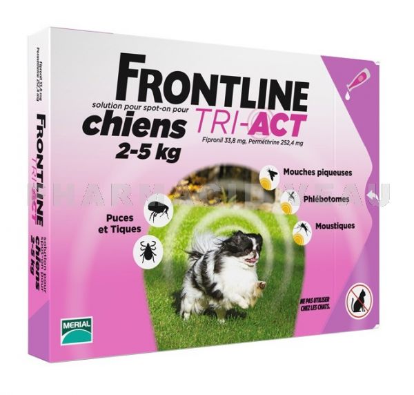 FRONTLINE TRI-ACT Chiens XS 2-5 kg 3 Pipettes