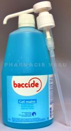 BACCIDE Gel Hydro-alcoolique Mains Flacon Pompe 1 litre