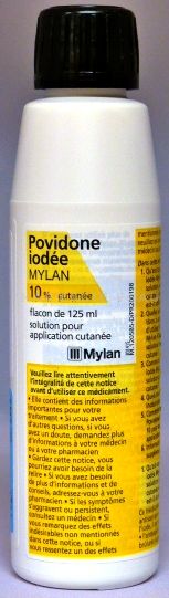 POVIDONE IODEE Mylan = Bétadine jaune 125 ml