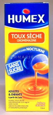 HUMEX Sirop Toux Sèche Nocturne SANS SUCRE 150 ml