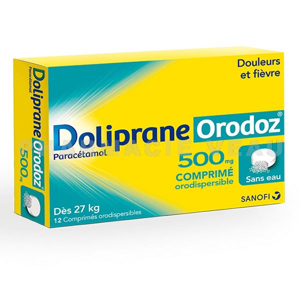 DOLIPRANE Orodoz 500 mg 12 comprimés orodispersibles
