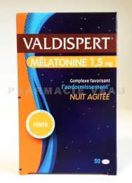 VALDISPERT Melatonine 1,5mg Nuit Agitée Sommeil 50 Comprimés