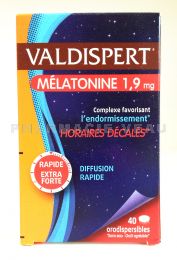 VALDISPERT Mélatonine 1.9mg Horaires décalés Sommeil  40 comprimés orodispersibles
