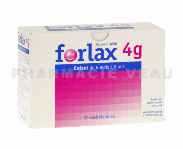 FORLAX 4g MACROGOL 4000 - Goût Orange Pamplemousse - 20 sachets Enfants