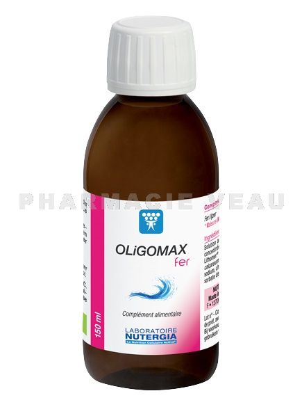 OLIGOMAX FER Nutergia Flacon de 150 ml (remplace SUPRAMINÉRAL)