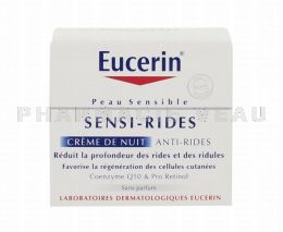 EUCERIN Sensi-rides Crème de NUIT Anti-rides pot 50 ml
