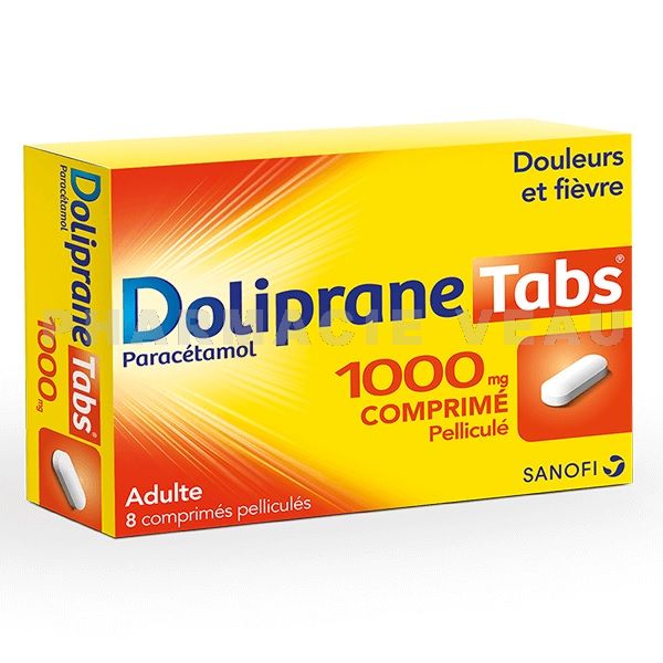 DOLIPRANE TABS 1000 mg (8 comprimés)