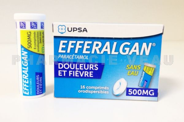 EFFERALGAN ODIS 500 mg Sans Eau 16 comprimés orodispersibles