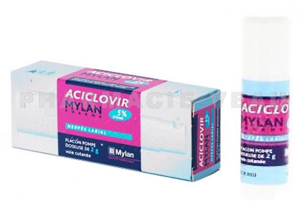 ACICLOVIR Crème Mylan flacon-pompe 2 grammes Générique de ACTIVIR