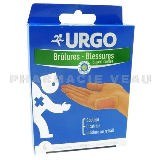 URGO Brûlures : Pansements stériles avec tullegras - Grand format x4