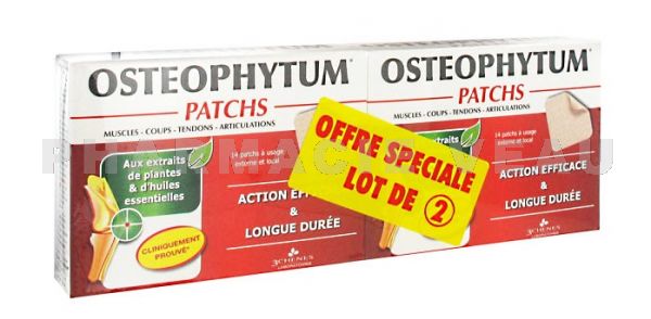 OSTEOPHYTUM PATCHS (lot de 2 x 14 patchs) PROMO