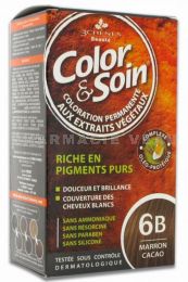 COLOR et SOIN Coloration Permanente MARRON CACAO - 6B