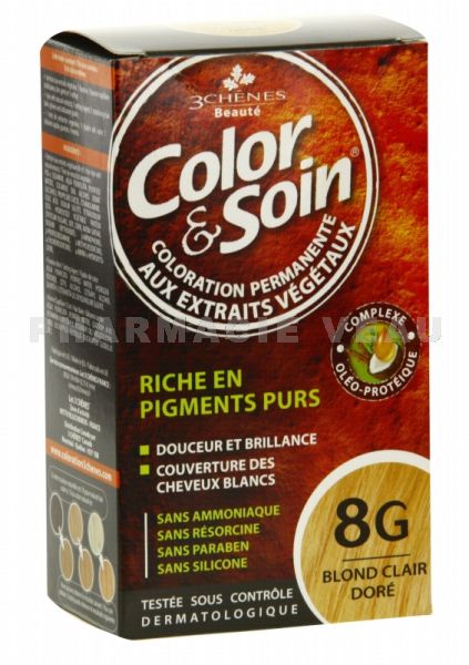COLOR et SOIN Coloration Permanente BLOND CLAIR DORÉ - 8G