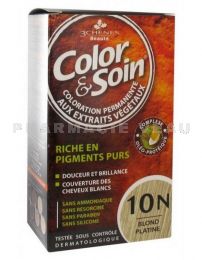 COLOR et SOIN Coloration Permanente BLOND PLATINE - 10N