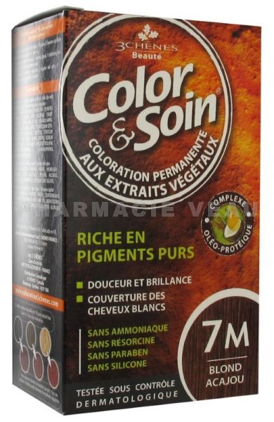 COLOR et SOIN Coloration Permanente BLOND ACAJOU - 7M